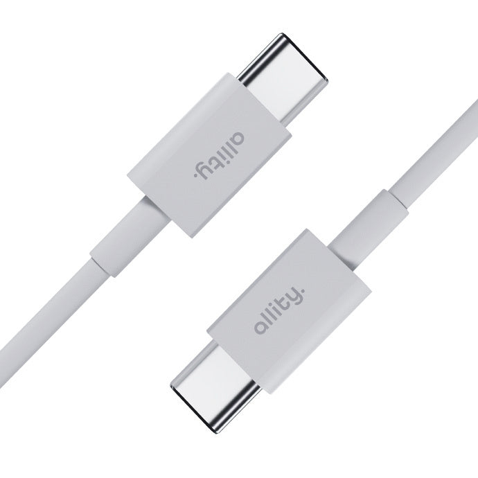 Câble de Données et de Charge USB-C - USB-C Allity. AUC-03, 100W, 1m, Blanc