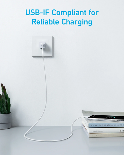 Câble de Données et de Charge USB-A - USB-C Anker 322, 18W, 1.8m, Blanc A81H6G21