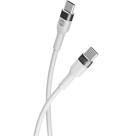 Câble de Données et de Charge USB-C - USB-C Forever Flexible, 60W, 2m, Blanc