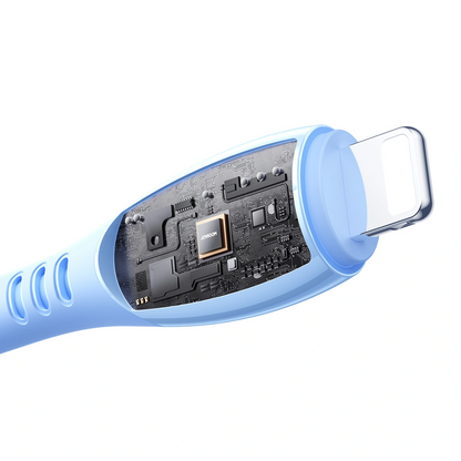 Câble de Données et de Charge USB-C - Lightning Joyroom S-A59 Vibrant, 30W, 1.2m, Bleu