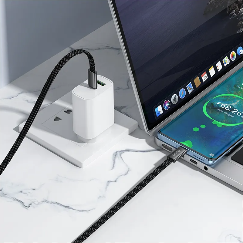 Câble de Données et de Charge USB-C - USB-C HOCO X125, 60W, 1m, Noir