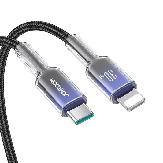 Câble de Données et de Charge USB-C - Lightning Joyroom S-A42, 30W, 1,2m, Noir
