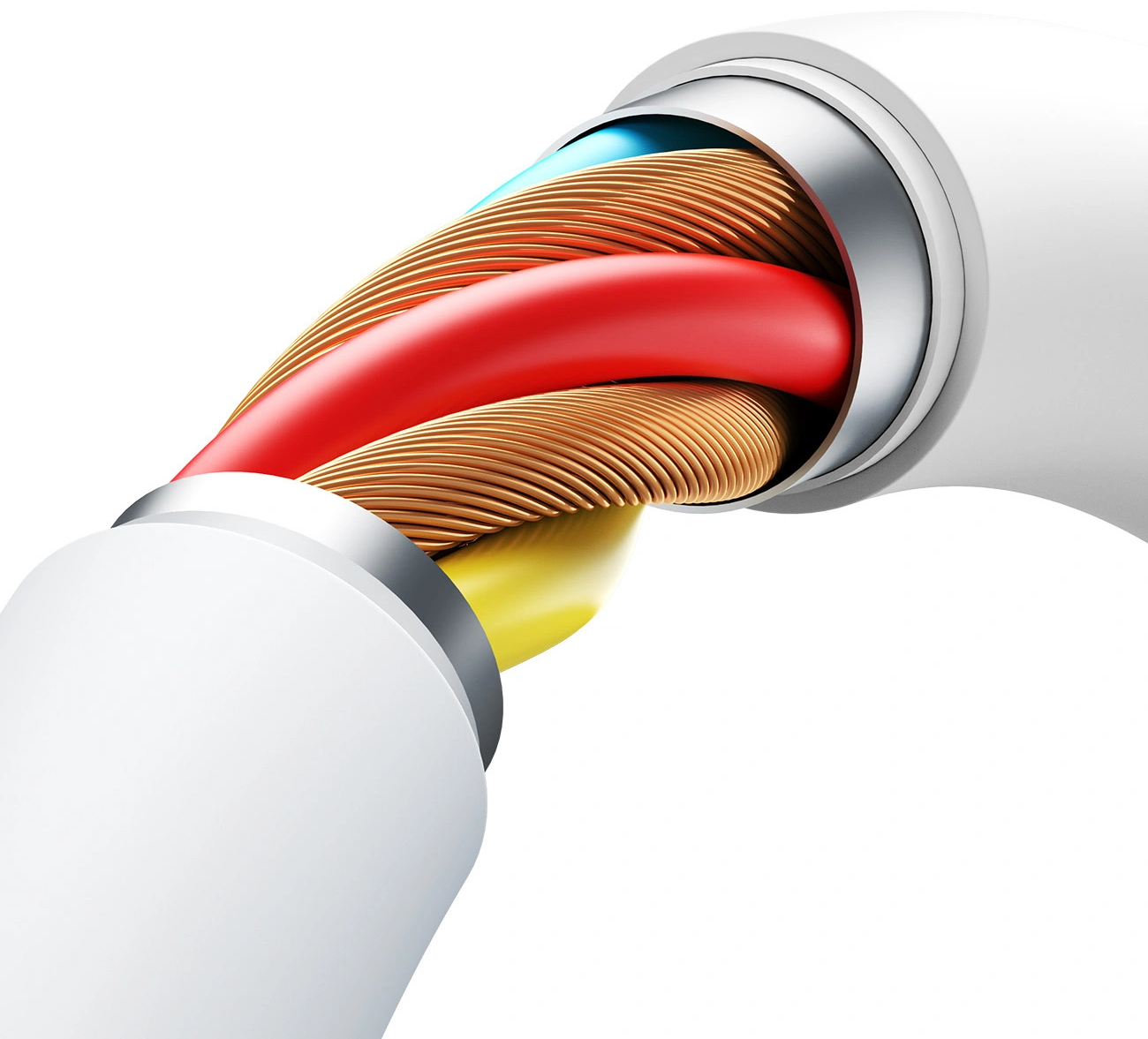 Câble de données et de charge USB-A - USB-C Joyroom S-A62 Lively, 18W, 1,2m, Blanc