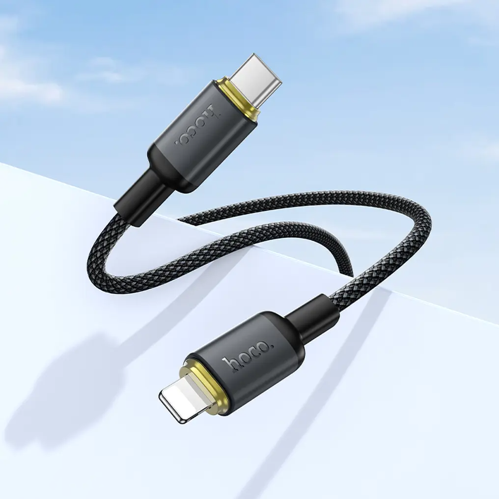 Câble de données et de charge USB-C - Lightning HOCO X128 Benefit, 30W, 1m, Noir