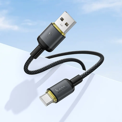 Câble de données et de charge USB-A - USB-C HOCO X128 Benefit, 36W, 1m, Noir