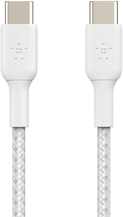Câble de données et de charge USB-C - USB-C Belkin BoostCharge Pro, 60W, 2m, Blanc CAB004bt2MWH
