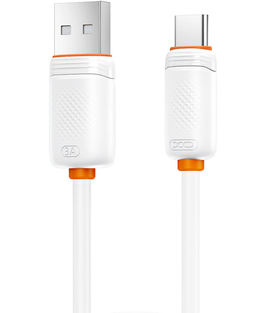 Câble de données et de charge USB-A - USB-C XO Design NB302, 18W, 1m, Blanc