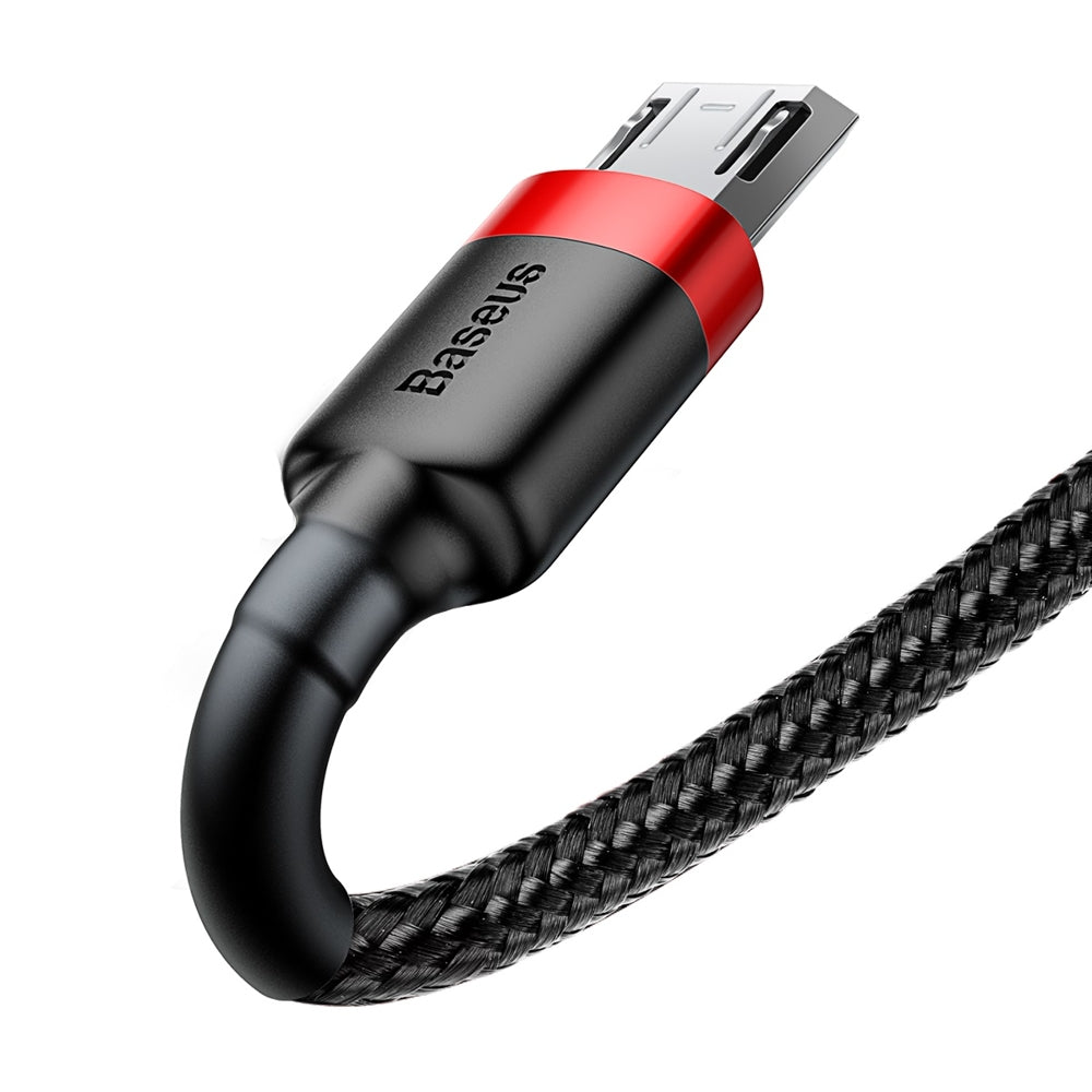 Câble de données et de chargement USB-A - microUSB Baseus Cafule, 18W, 1m, Rouge CAMKLF-B91