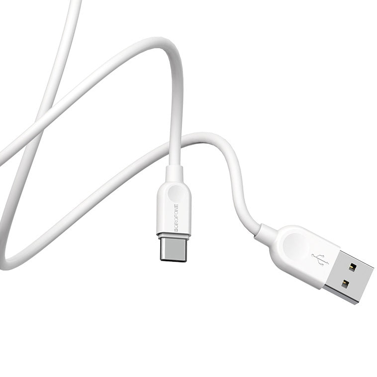 Câble de données et de charge USB-A - USB-C Borofone BX14 LinkJet BX14, 18W, 2m, blanc