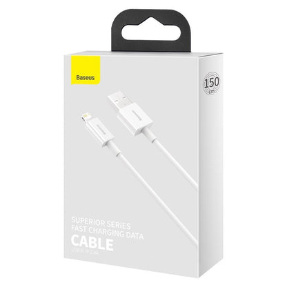 Câble de données et de chargement USB-A - Lightning Baseus Superior Series, 20W, 1m, blanc CALYS-A02