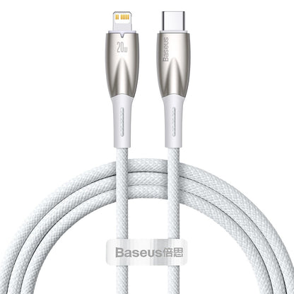 Baseus Glimmer Series Câble de données et de charge USB-C - Lightning, 20W, 1m, blanc CADH000002 