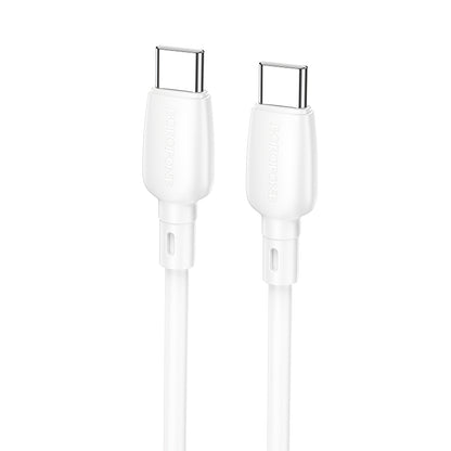 Câble de données et de charge USB-C - USB-C Borofone BX93, 60W, 1m, blanc 