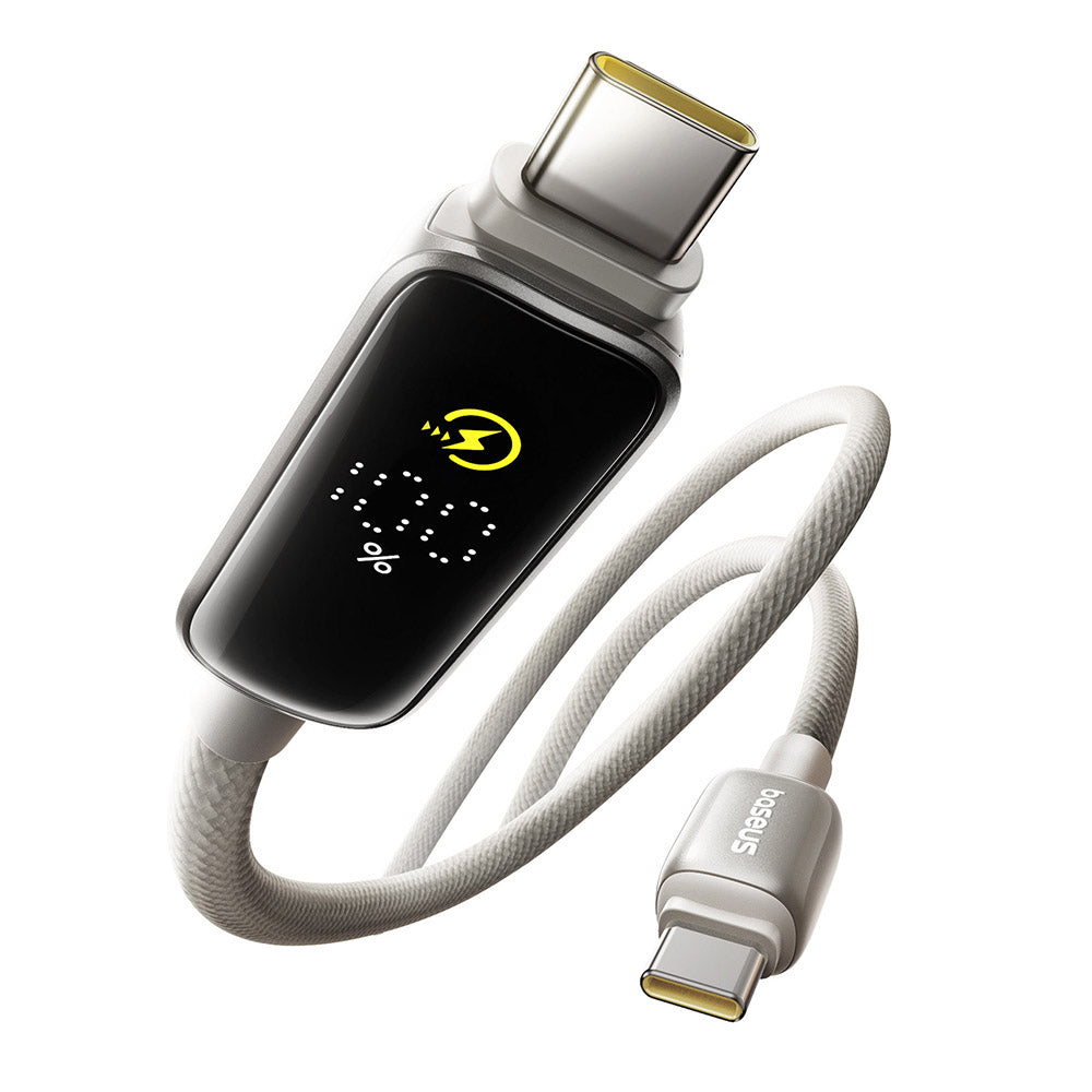 Câble de Données et de Charge USB-C - USB-C Baseus Vipow Display, 100W, 1m, Gris P10381802851-00