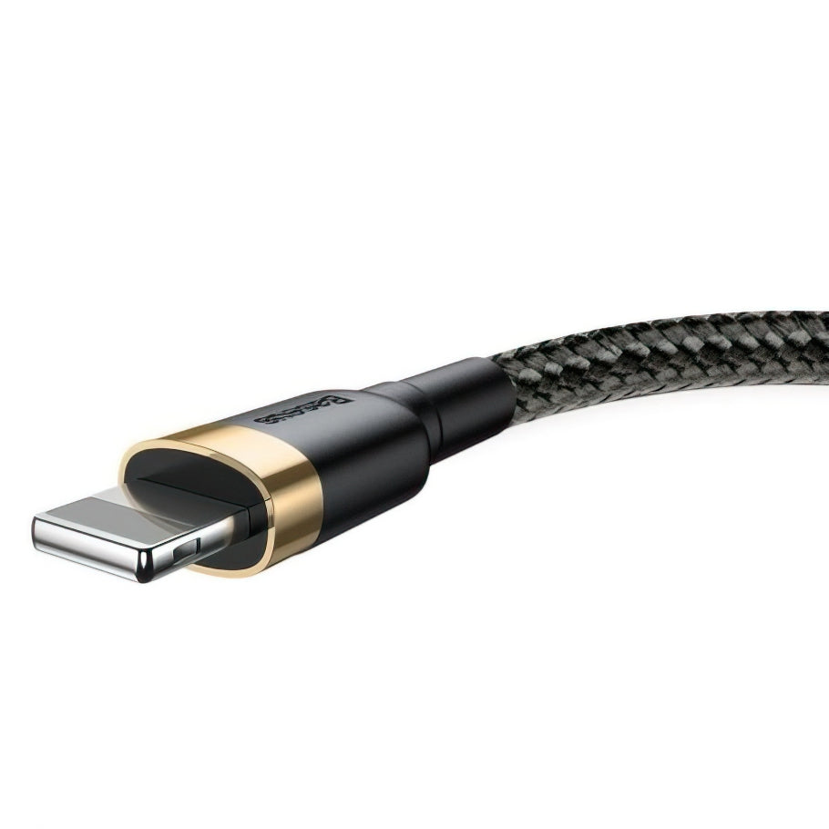 Câble de Données et de Charge USB-A - Lightning Baseus Cafule, 18W, 3m, Doré CALKLF-RV1