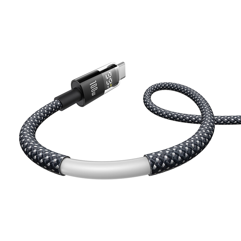 Câble de Données et de Charge USB-C - USB-C Baseus Display 2, 100W, 1m, Noir P10382702121-00