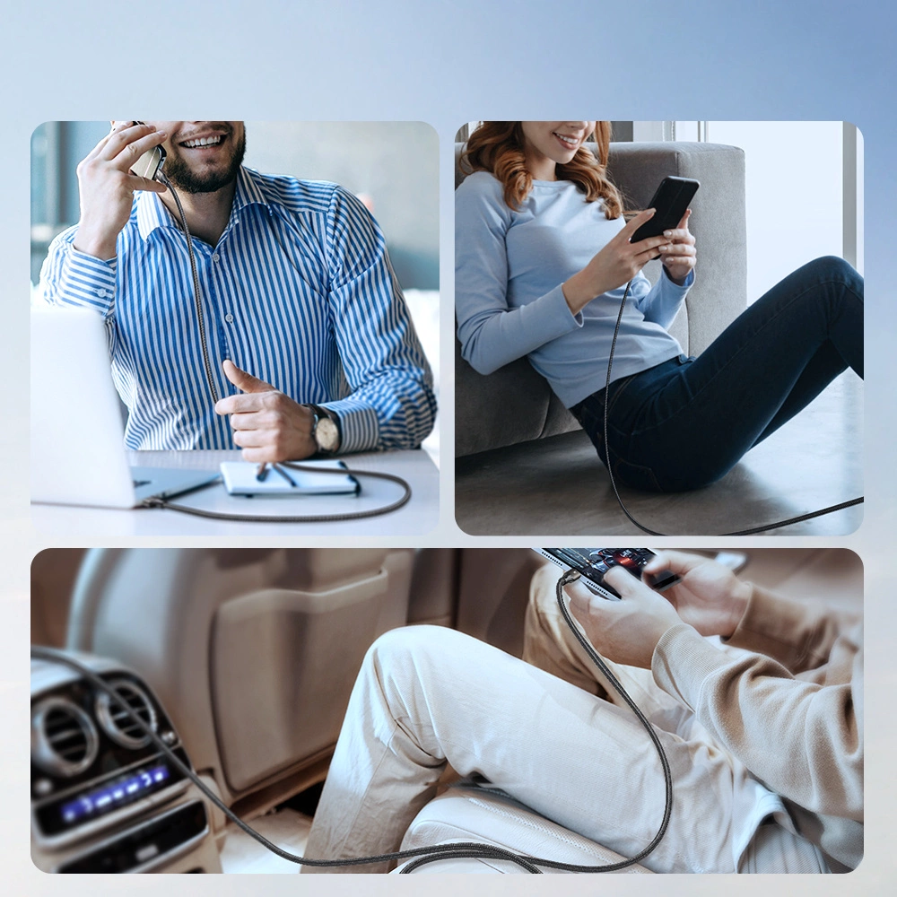 Câble de Données et de Charge USB-A - USB-C Joyroom S-A25 Light-Speed, 100W, 1.2m, Noir