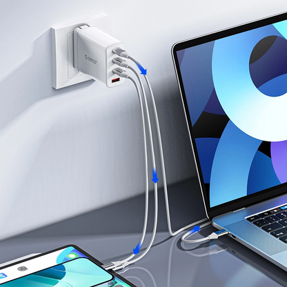 Câble de Données et de Charge USB-C - USB-C Orico CDX, 60W, 1m, Blanc