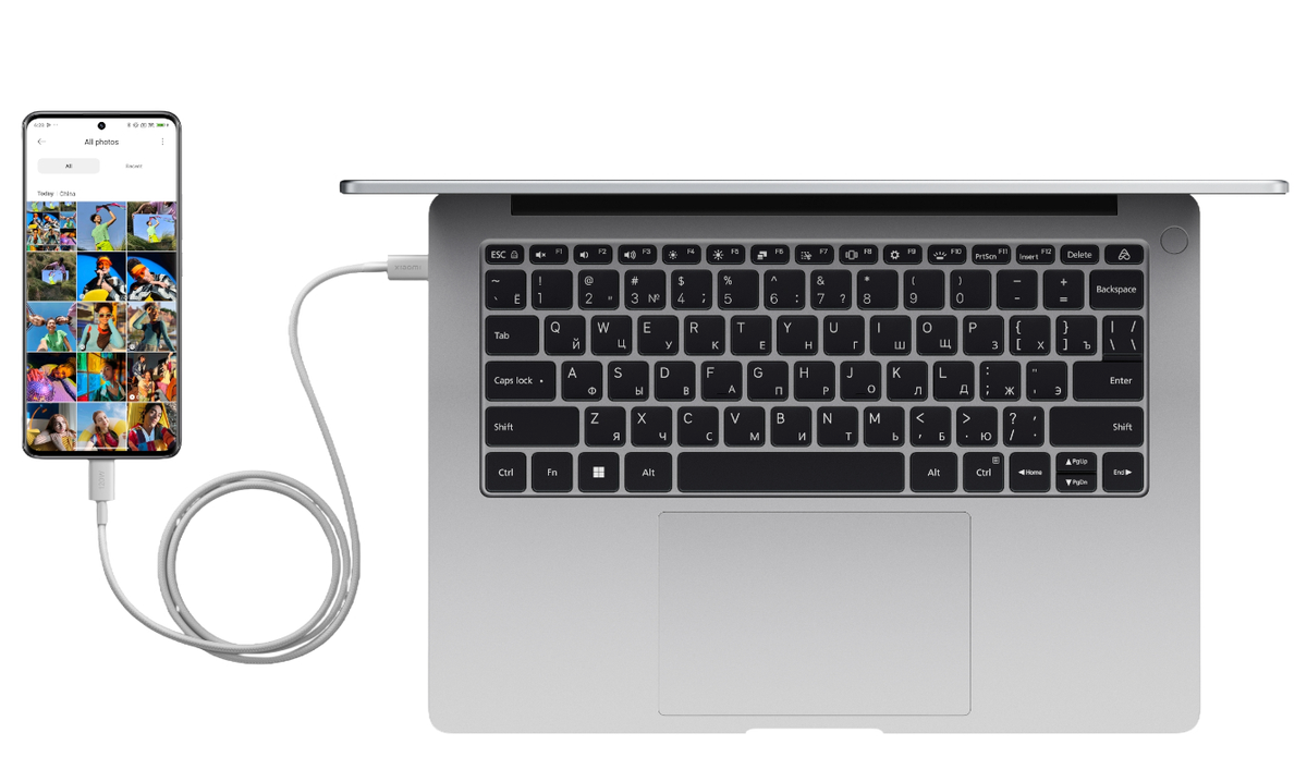Câble de Données et de Charge USB-C - USB-C Xiaomi, 120W, 2m, Blanc BHR087AGL