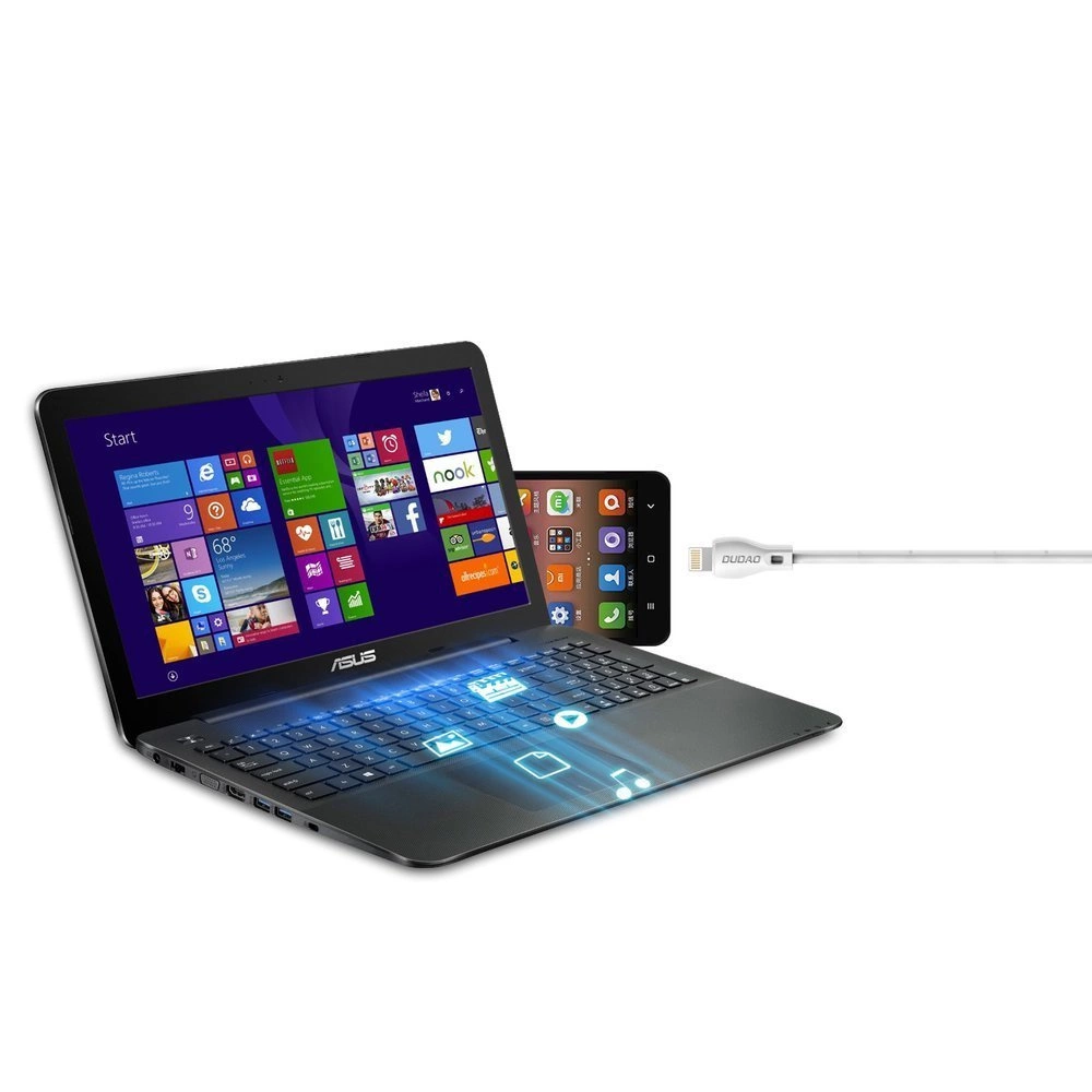 Câble de données et de charge USB-A - Lightning Dudao L4L, 18W, 1m, Blanc