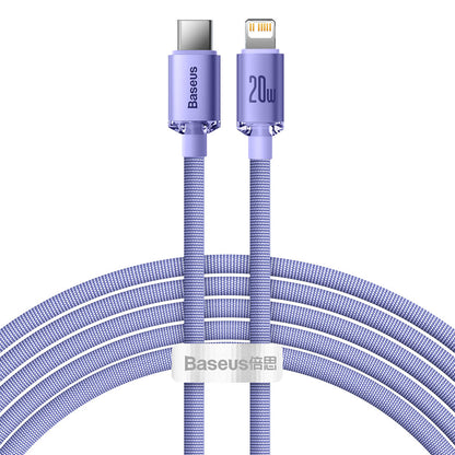 Câble de Données et de Charge USB-C - Lightning Baseus Crystal Shine Series, 20W, 2m, Mauve CAJY000305
