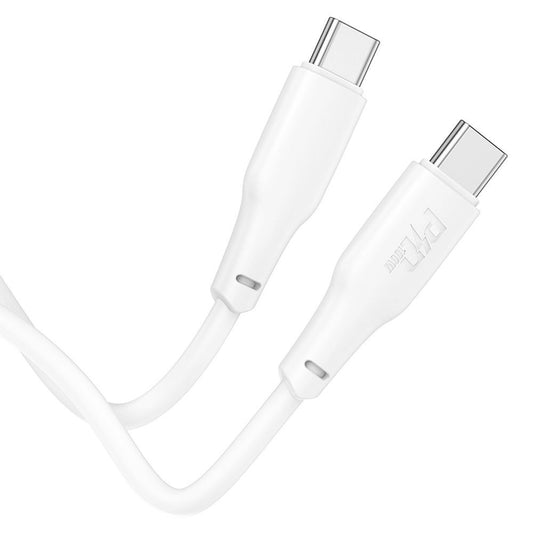 Câble de données et de charge USB-C - USB-C HOCO X93 USB-C, 100W, 2m, blanc 