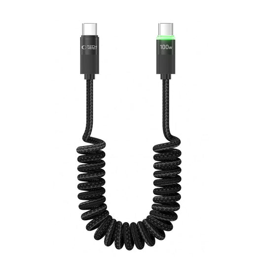 Câble de Données et de Charge USB-C - USB-C Tech-Protect UB20T Ultraboost, 100W, 1.8m, Noir