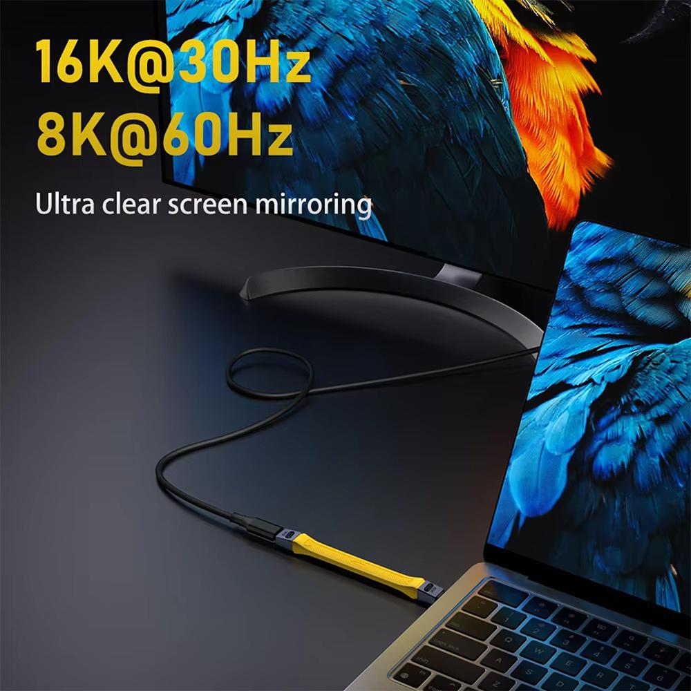 Câble de données et de charge USB-C - USB-C OEM Vidéo 8K, 240W, 0.13m, Noir