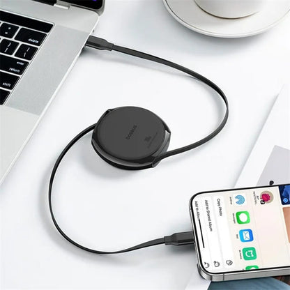 Câble de Données et de Charge USB-C - USB-C Baseus Pathfinder Rétractable, 100W, 1m, Noir P10368400111-00
