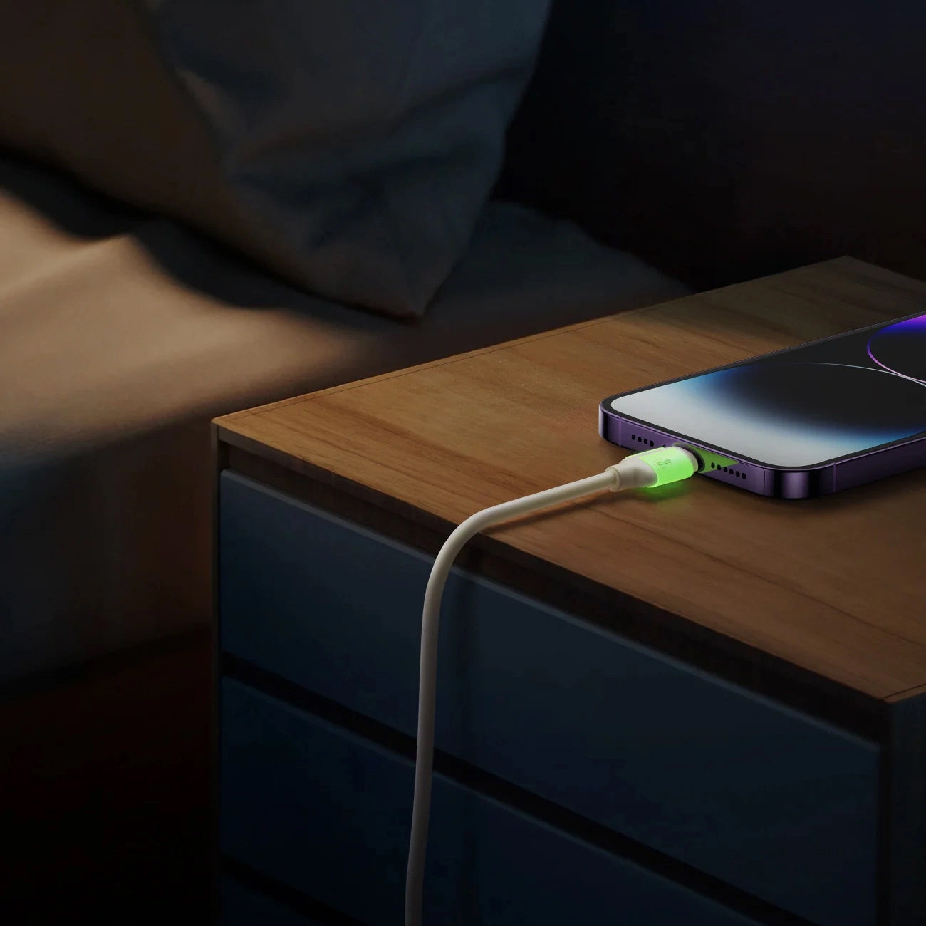 Câble de Données et de Charge USB-C - Lightning Joyroom S-A53, 30W, 2m, Beige