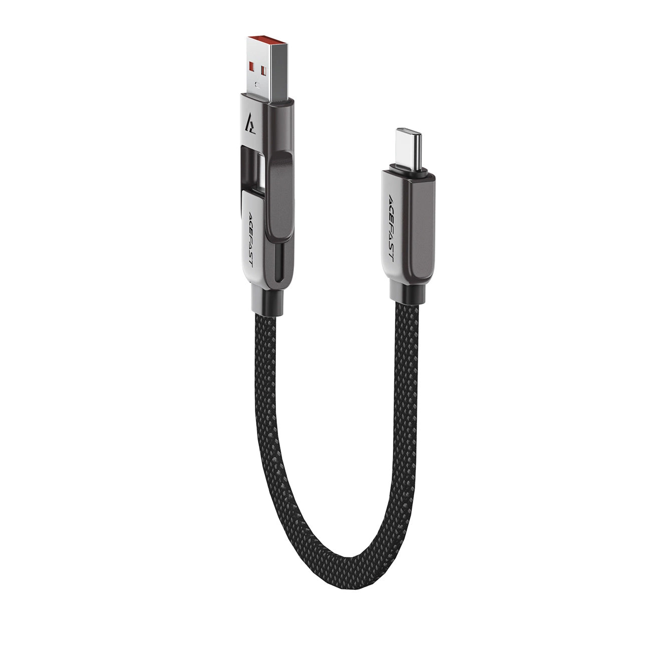 Câble de Données et de Charge USB-C - USB-A / USB-C Acefast C13-05, 60W, 0.2m, Noir