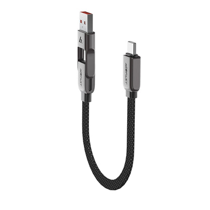 Câble de Données et de Charge USB-C - USB-A / USB-C Acefast C13-05, 60W, 0.2m, Noir