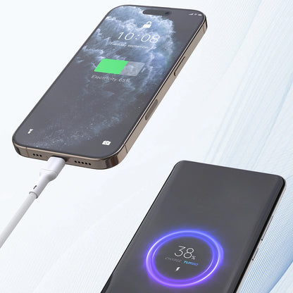 Câble de Données et de Charge USB-C - USB-C Dudao L9C, 65W, 1m, Blanc