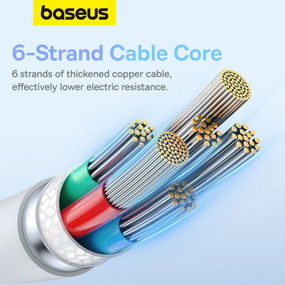 USB-C Data and Charging Cable - USB-C Baseus Pudding, 100W, 1.2m, White P10355702221-00