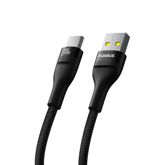 Câble de données et de charge USB-A - USB-C Baseus Flash Series II, 100W, 2m, Noir P10311804111-01