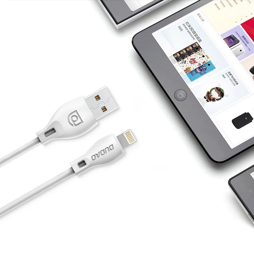 Câble de données et de charge USB-A - Lightning Dudao L4L, 18W, 1m, Blanc