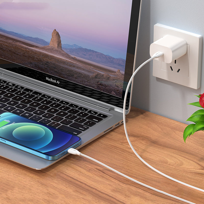 BLUE Power Câble de données et de charge USB-C - Lightning BLUE Power B2BX19, 18W, 2m, blanc