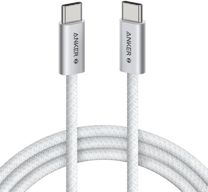 Câble de Données et de Charge USB-C - USB-C Anker Zolo, 240W, 1m, Blanc A8060H21