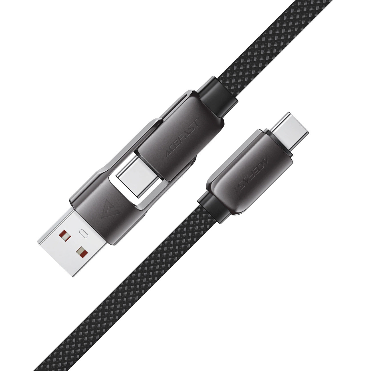 Câble de Données et de Charge USB-C - USB-A / USB-C Acefast C13-05, 60W, 0.2m, Noir