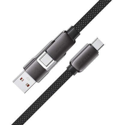 Câble de Données et de Charge USB-C - USB-A / USB-C Acefast C13-05, 60W, 0.2m, Noir