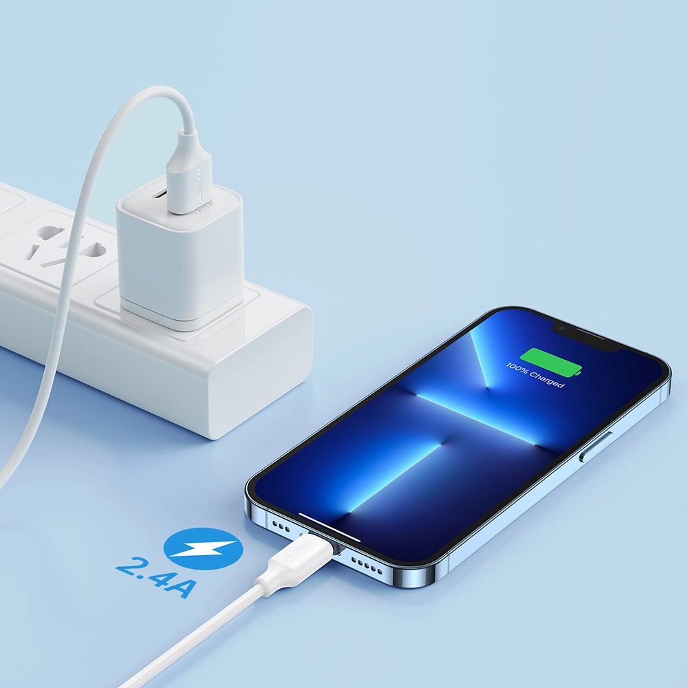 Câble de Données et de Charge USB-A - Lightning Joyroom S-A9, 18W, 1m, Blanc