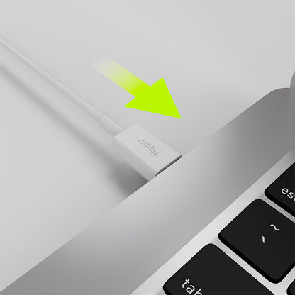 Câble de Données et de Charge USB-C - USB-C Allity. AUC-03, 100W, 1m, Blanc