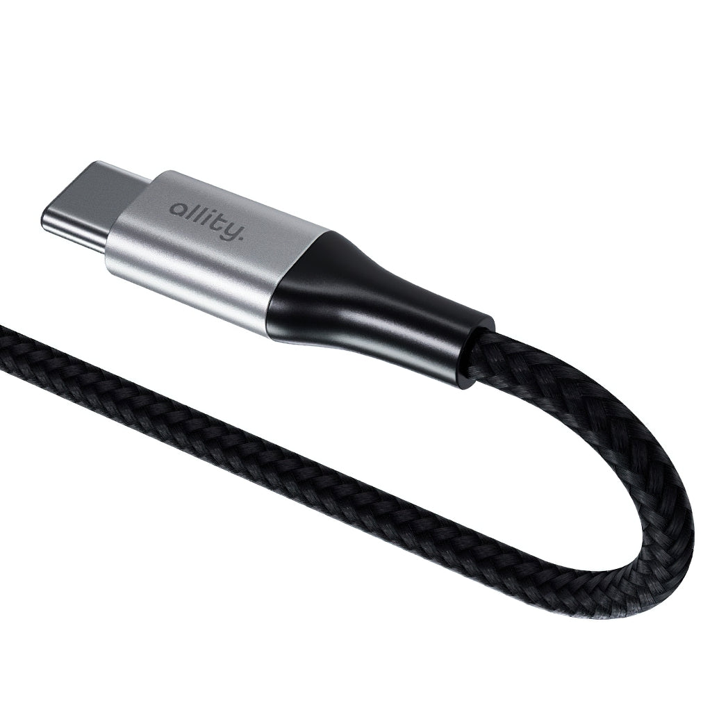 Câble de Données et de Charge USB-C - USB-C Allity. AUC-01, 100W, 2m, Noir