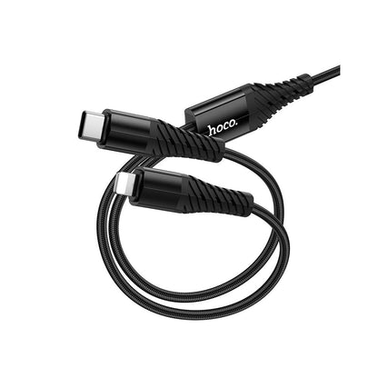 Câble de charge USB-C - Lightning / USB-C HOCO X123, 10W, 1m, Noir