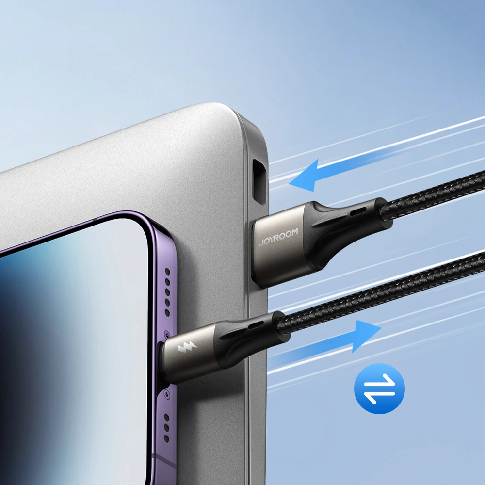 Câble de Données et de Charge USB-A - USB-C Joyroom S-A25 Light-Speed, 100W, 1.2m, Noir