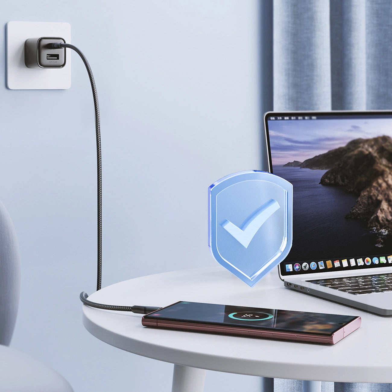 Câble de Données et de Charge USB-C - USB-C Joyroom S-A11, 60W, 0.25m, Noir