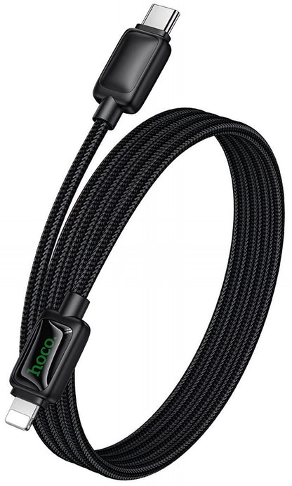 Câble de données et de charge USB-C - Lightning HOCO U146, 30W, 1.2m, Noir