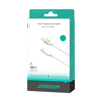 Câble de Données et de Charge USB-C - Lightning Joyroom S-A53, 30W, 2m, Beige