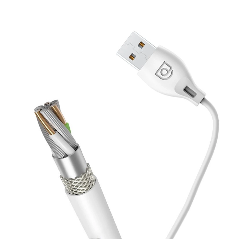 Câble de données et de charge USB-A - Lightning Dudao L4L, 18W, 1m, Blanc