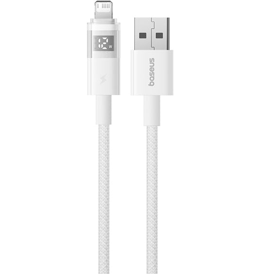 Câble de Données et de Charge USB-A - Lightning Baseus Display 2, 18W, 2m, Blanc P10382700211-01