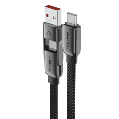 Câble de Données et de Charge USB-C - USB-A / USB-C Acefast C13-05, 60W, 0.2m, Noir